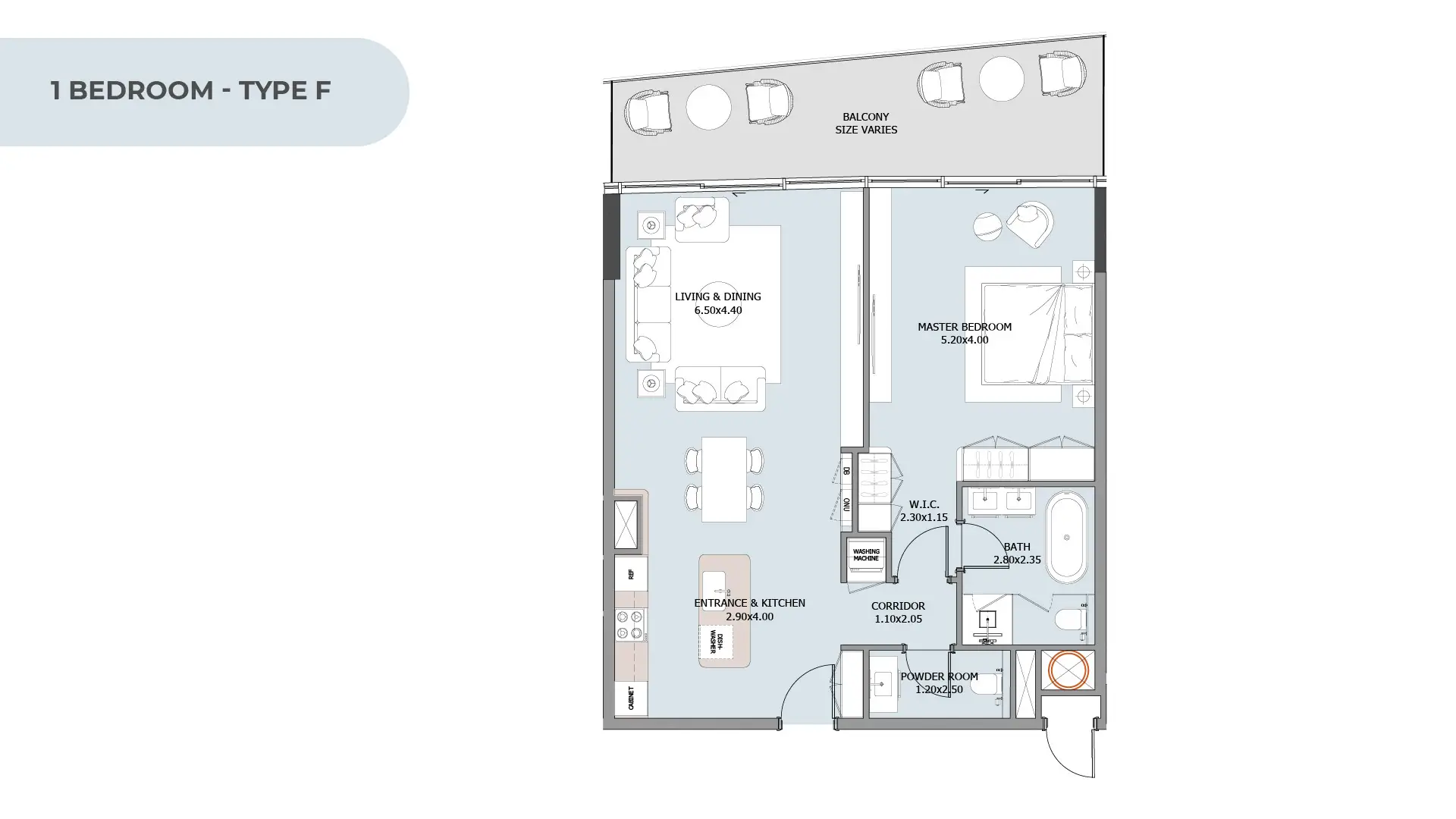1 BR - Type B
